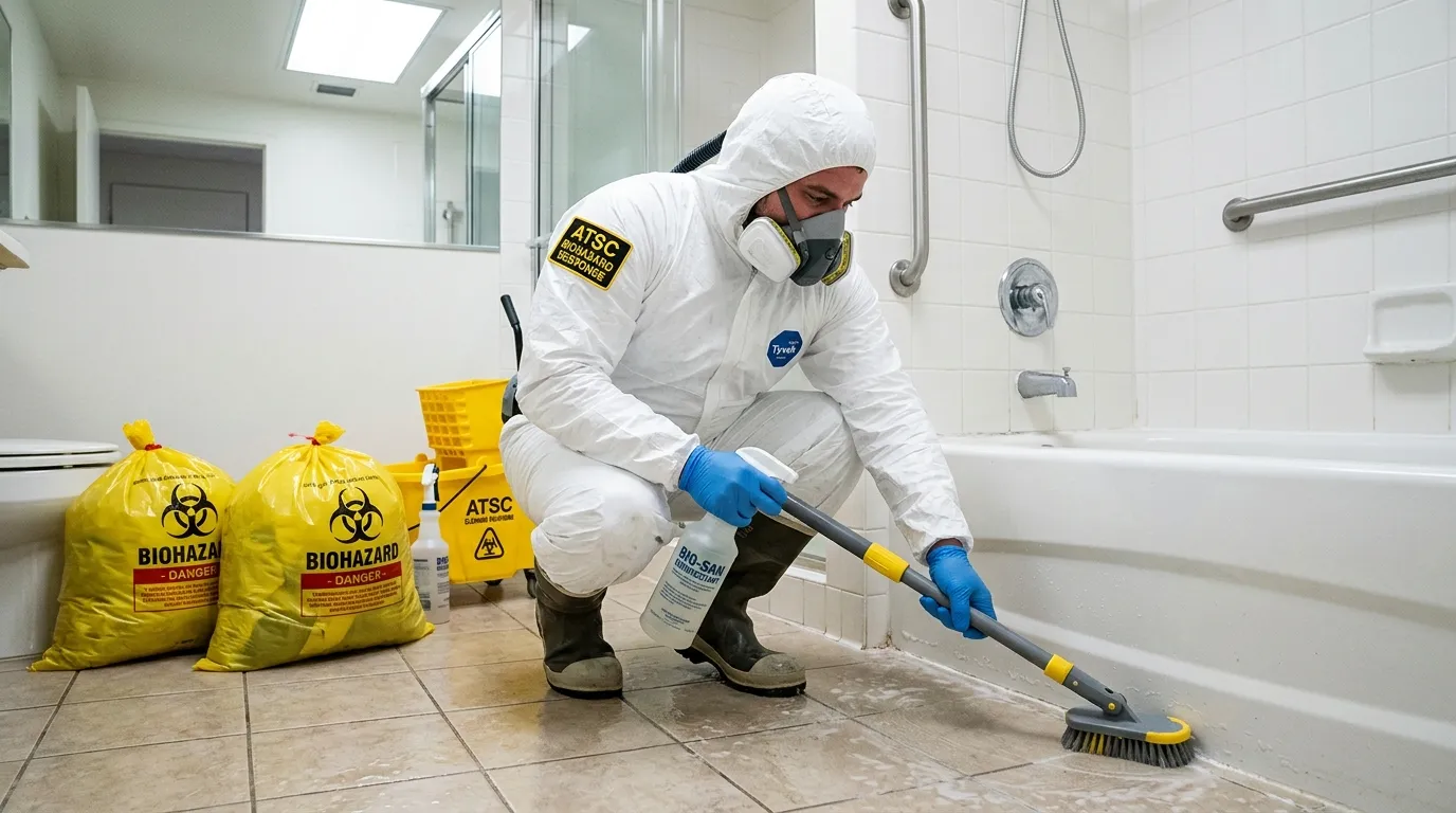 Decontamination equipment deployed for Blood Cleanup in Brentwood Estates